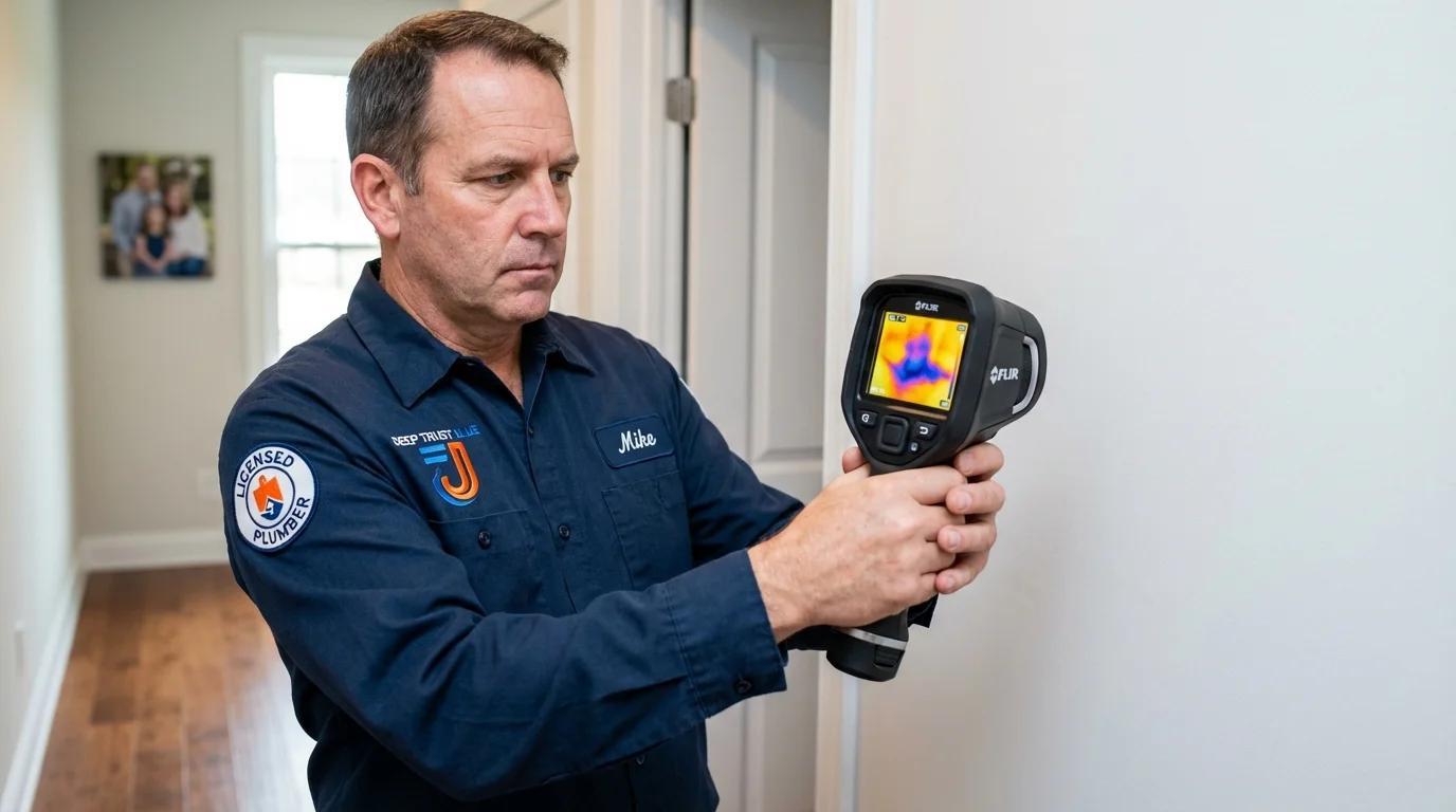 Thermal imaging leak detection by Johns Plumbing LLC in Elroy